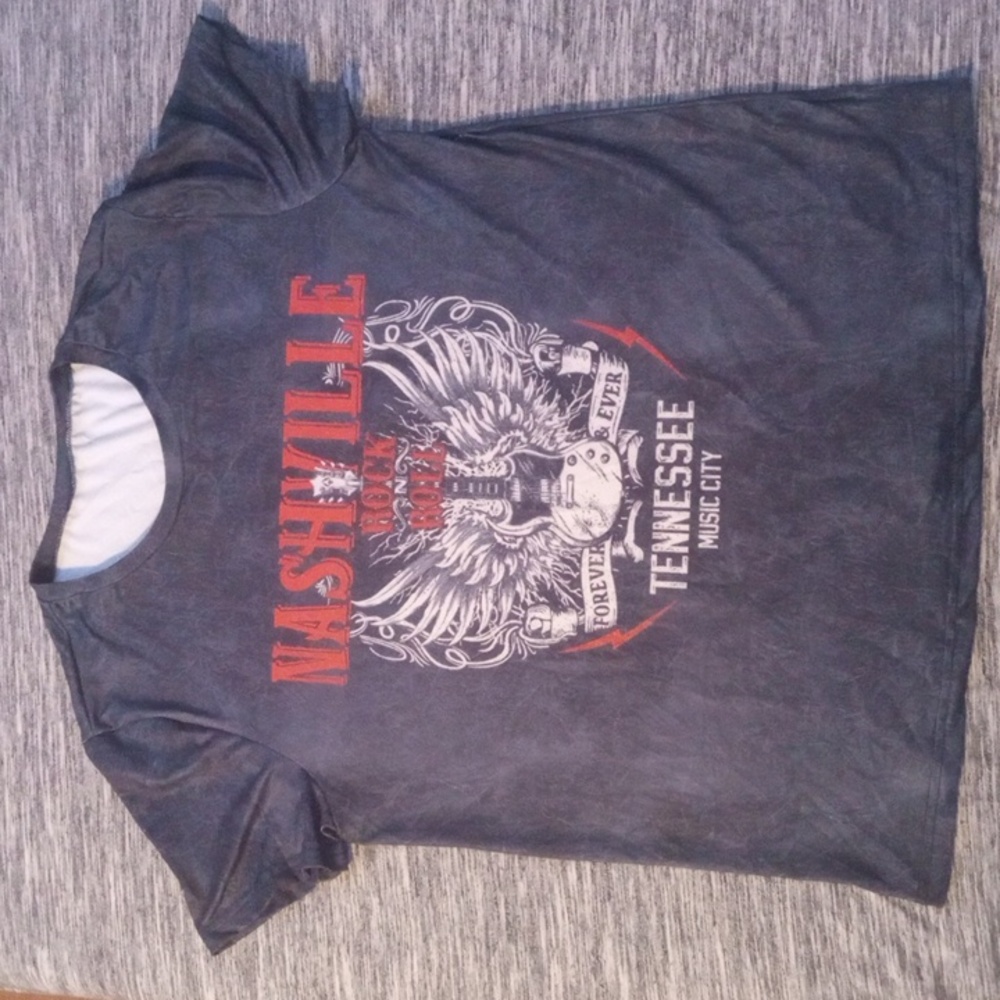 Temu t-shirt large greyish white